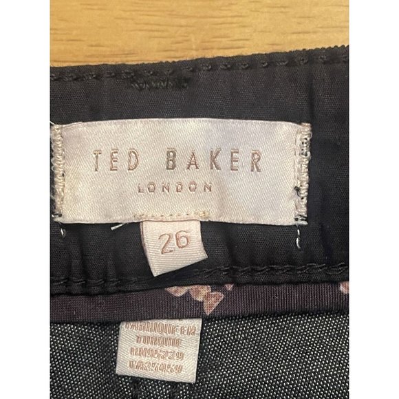 Ted Baker London snake print Black pants 26 - Picture 6 of 8